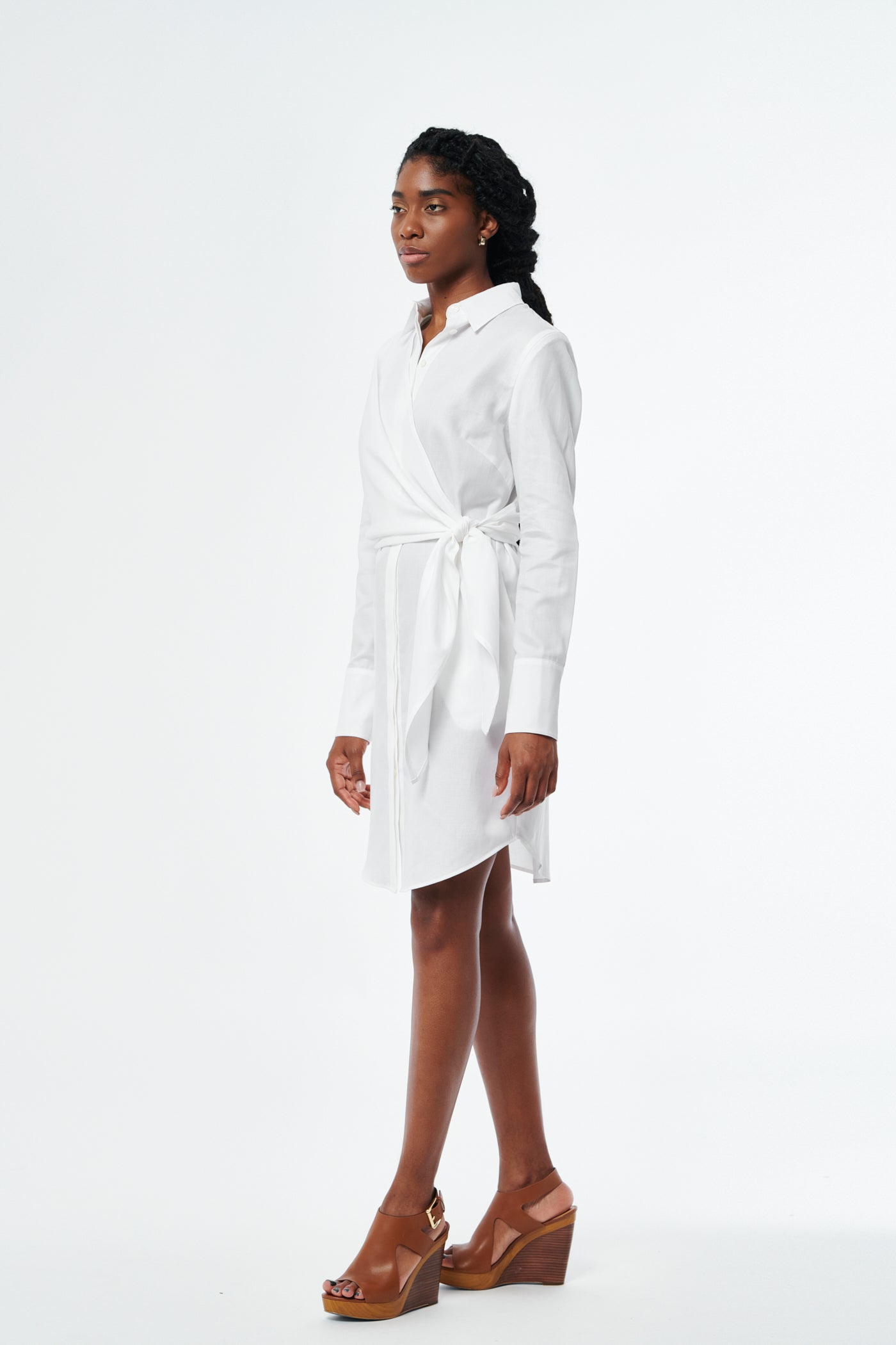 VESTIDO Shirtdress with Removable Sleeves